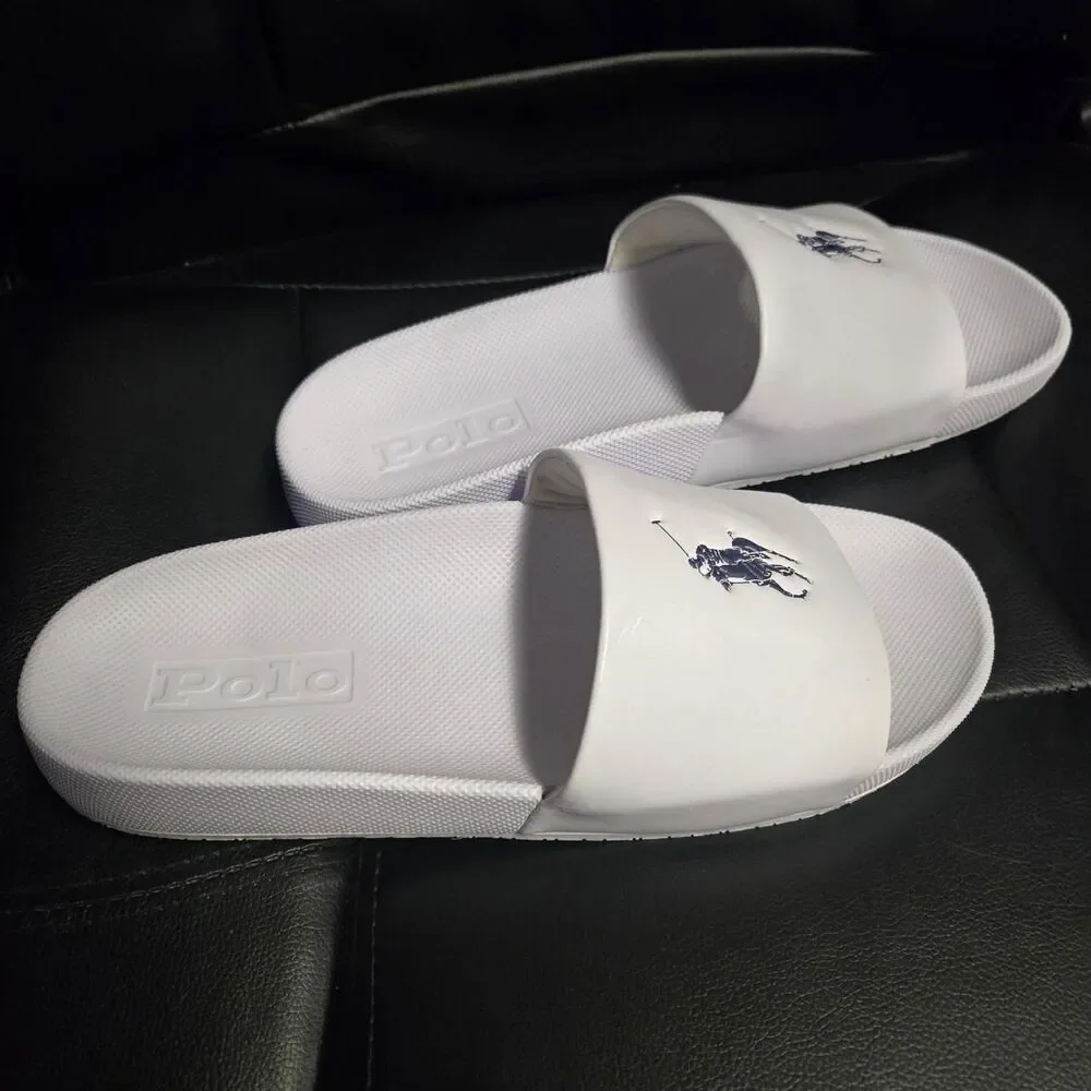 Polo-ralph-lauren Men's White Slides